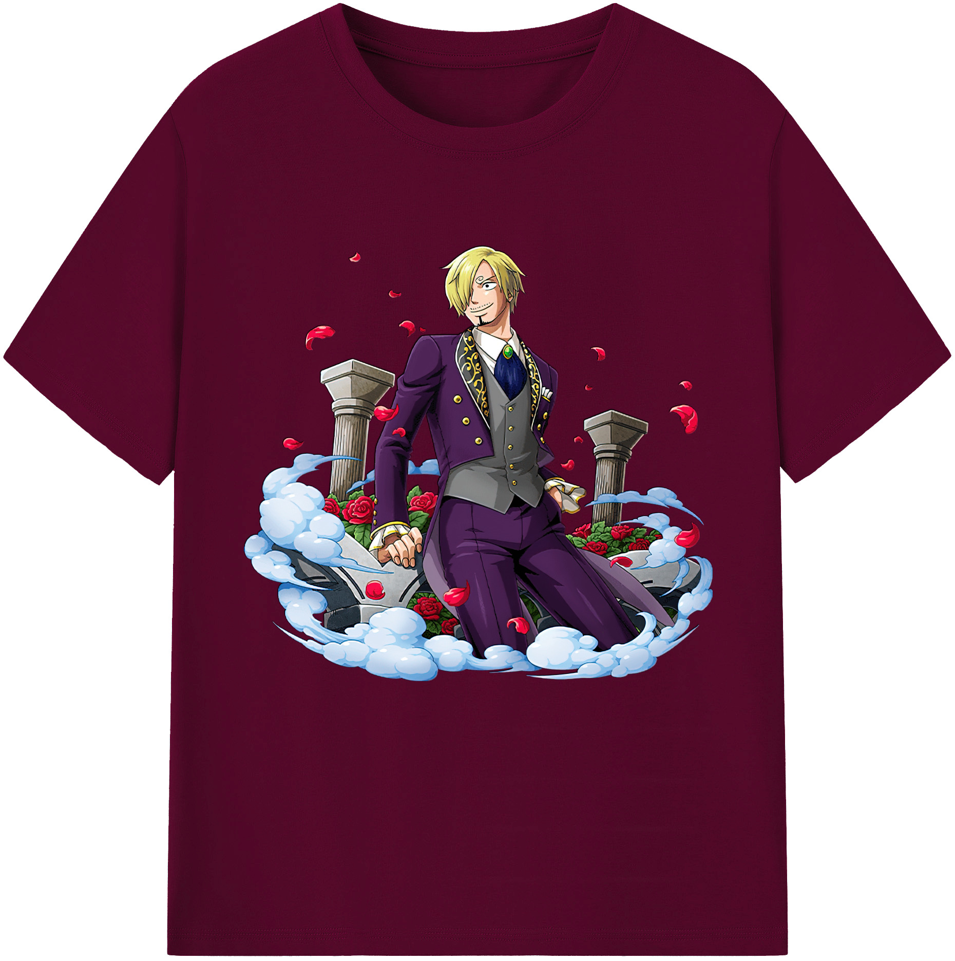 （画像用） ワンピース サンジ ONE PIECE Sanji レディースカジュアルプリントTシャツ（綿100％）